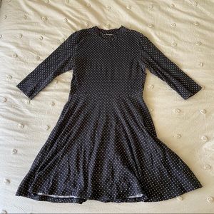 Forever 21 Mock Neck Polka Dot Skater Dress